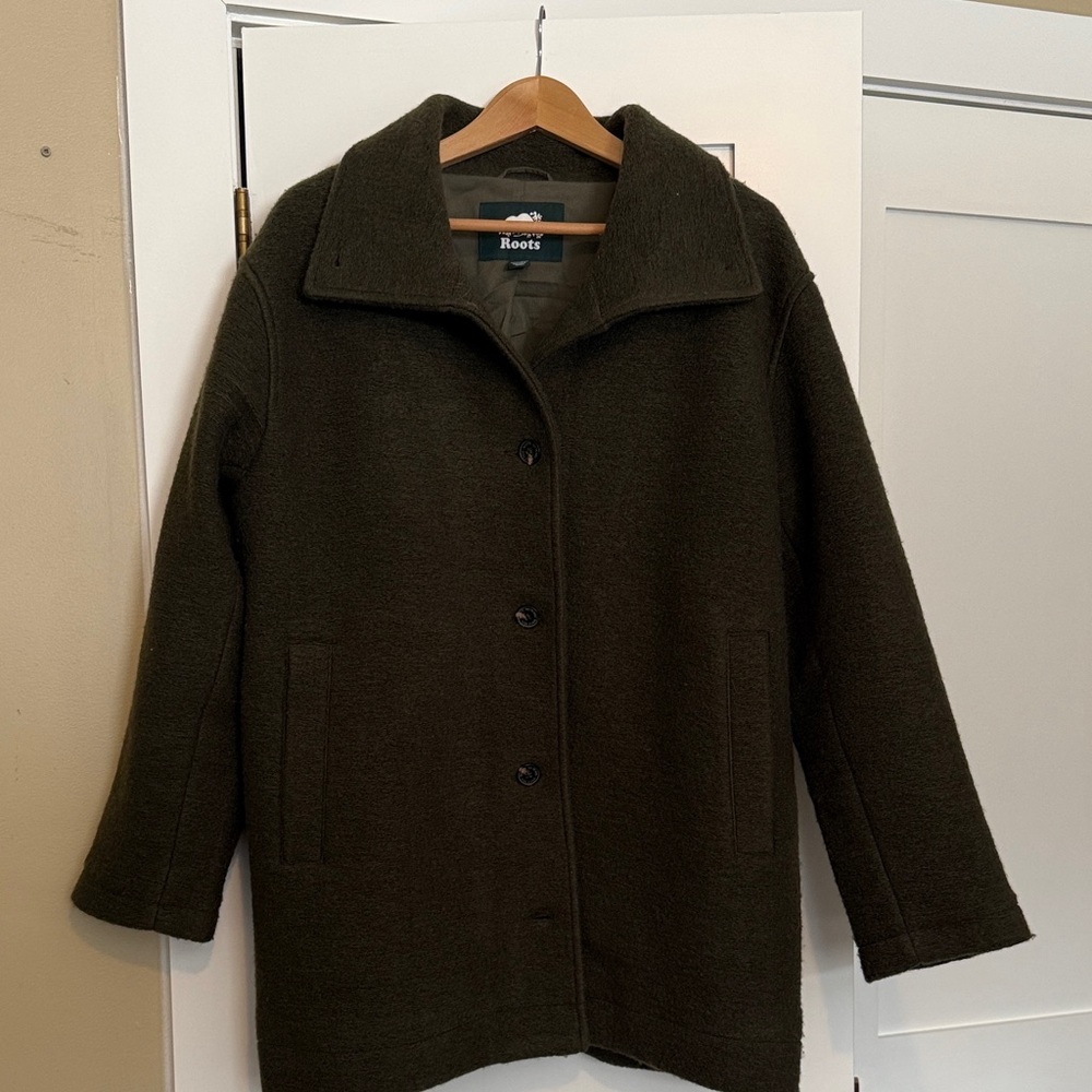 Roots Women's Olive Pea Coat BNWT